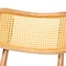 Baxton Studio Tadeo Mid-Century Modern Oak Brown Finished Wood and Rattan 2-Piece Dining Chair Set 239-2PC-13415-ZORO - alternate 7